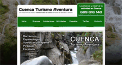 Desktop Screenshot of cuencaturismoaventura.com